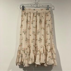 YAKIRA BELLA “HANNAH SKIRT” WOMENS SIZE XS 23” BEIGE FLORAL
